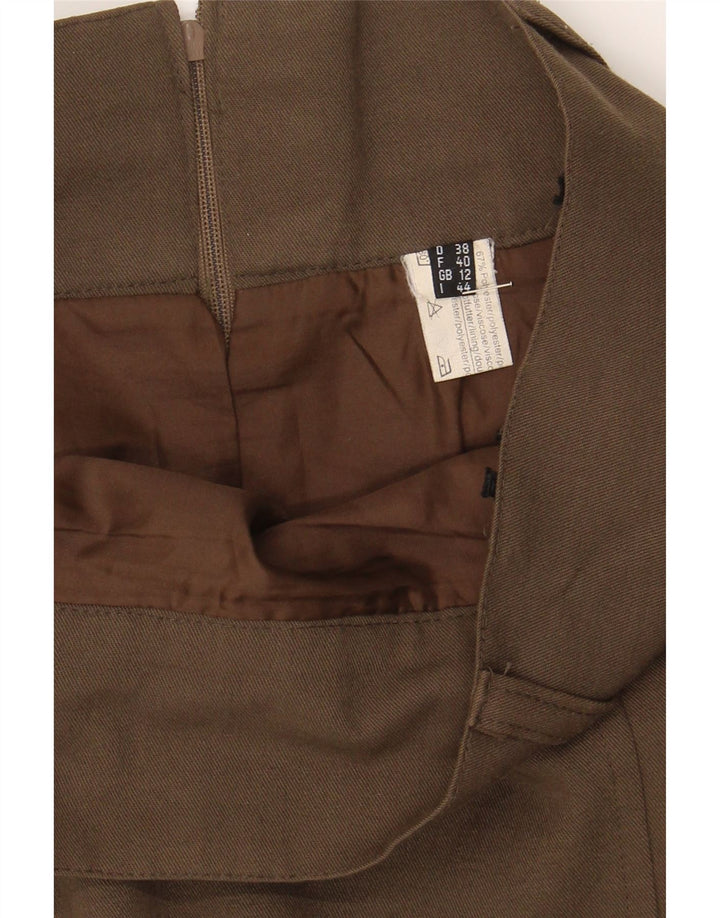 VINTAGE Womens Pencil Skirt UK 12 Medium W28  Brown Polyester Vintage Vintage and Second-Hand Vintage from Messina Hembry 