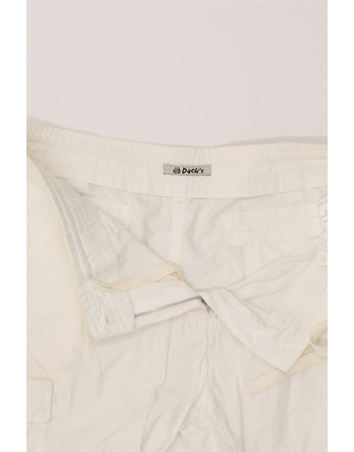 DACK'S Womens Cargo Shorts IT 48 XL W36  White Cotton Vintage Dack's and Second-Hand Dack's from Messina Hembry 
