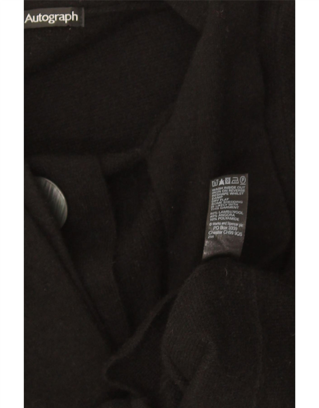 Marks & Spencer Damski sweter z autografem, UK 10, mały, czarny