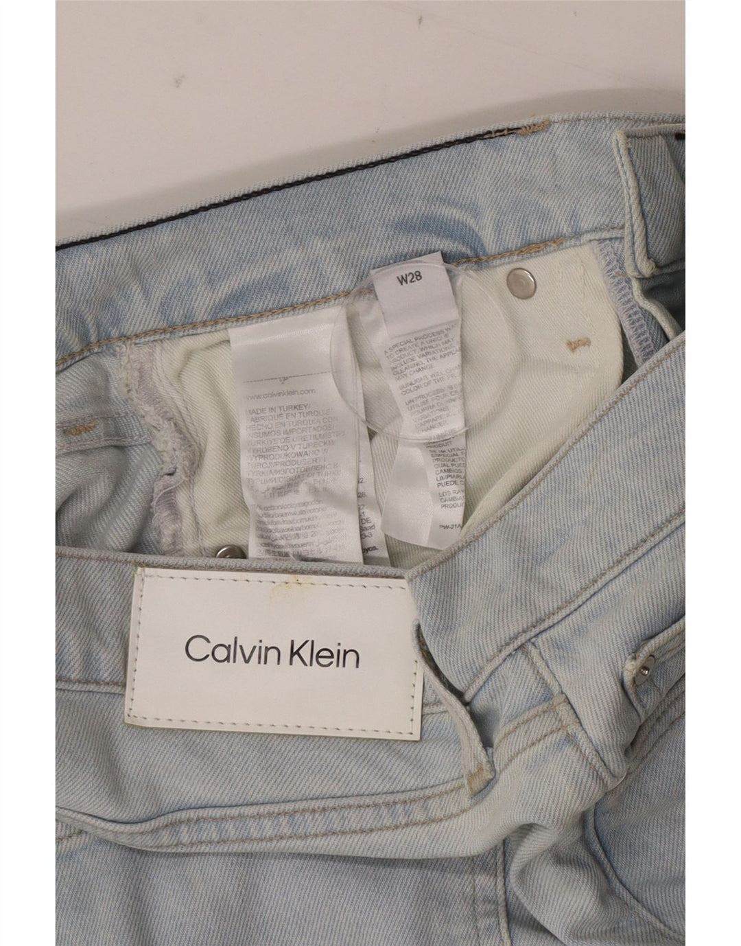 Damskie jeansy proste CALVIN KLEIN W28 L27 Niebieskie, bawełniane