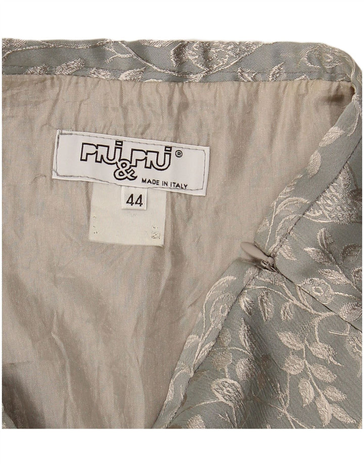 Spódnica mini damska PIU & PIU IT 44 Medium W28 Szara w kwiaty