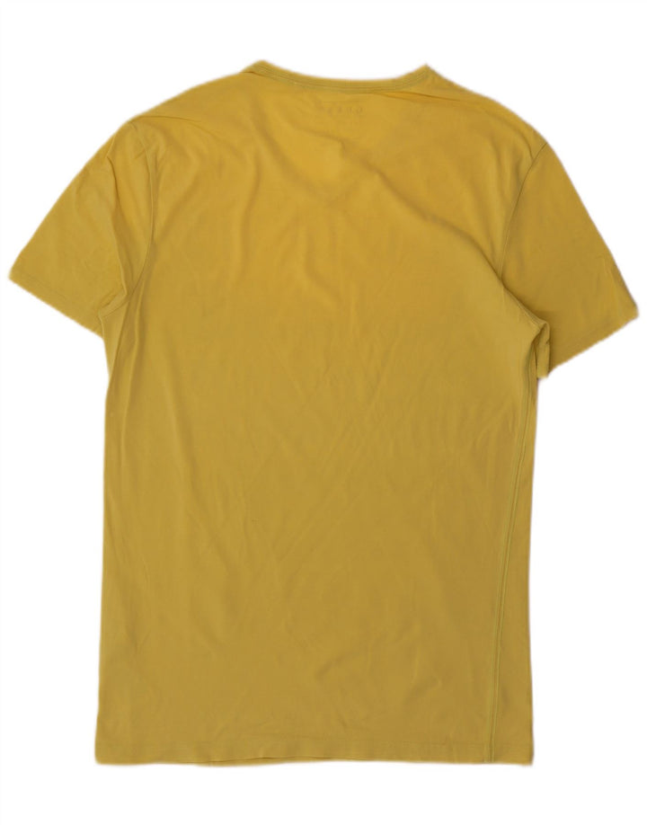 Męski T-shirt Guess z grafiką, średni żółty
