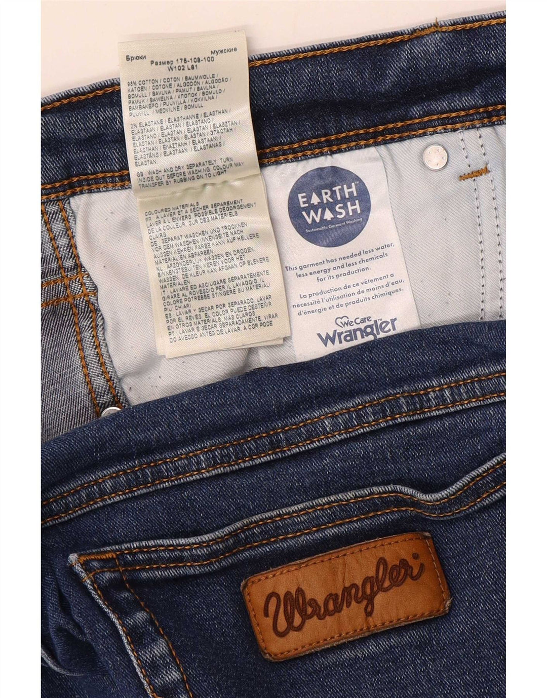 Męskie jeansy Wrangler Texas Straight W40 L32 Niebieskie, bawełniane