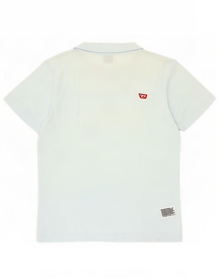 T-shirt męski Diesel, bawełniany, średni niebieski