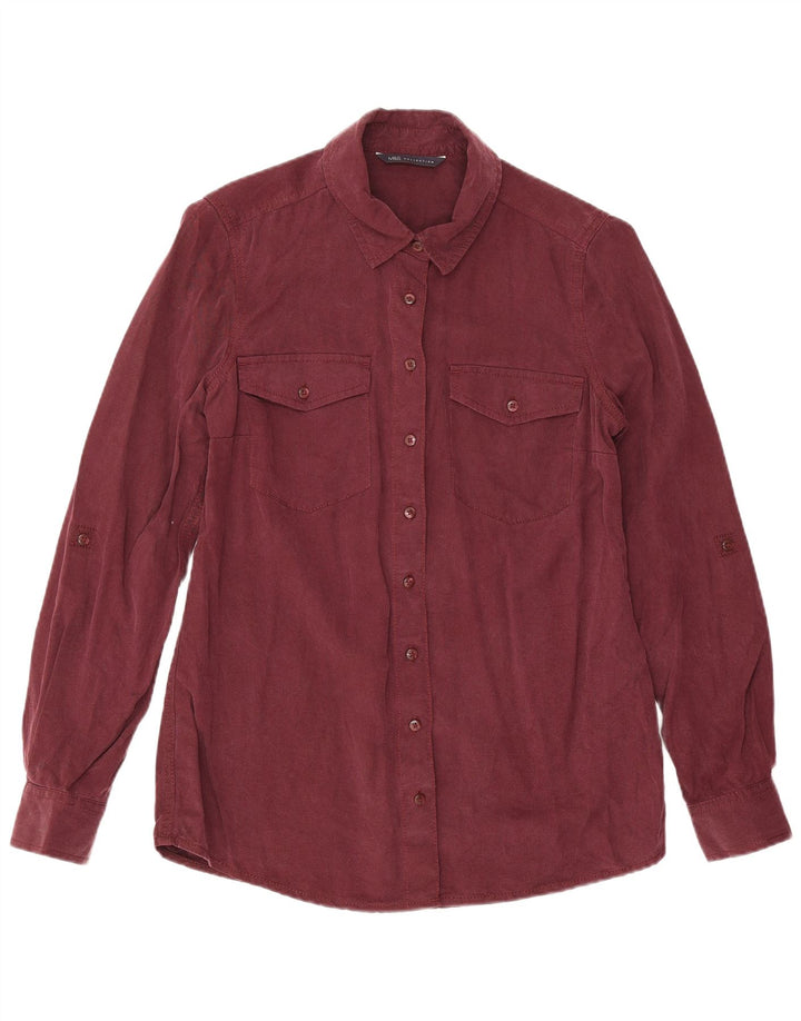 Koszula damska Marks & Spencer UK 8 Small Burgundy Lyocell