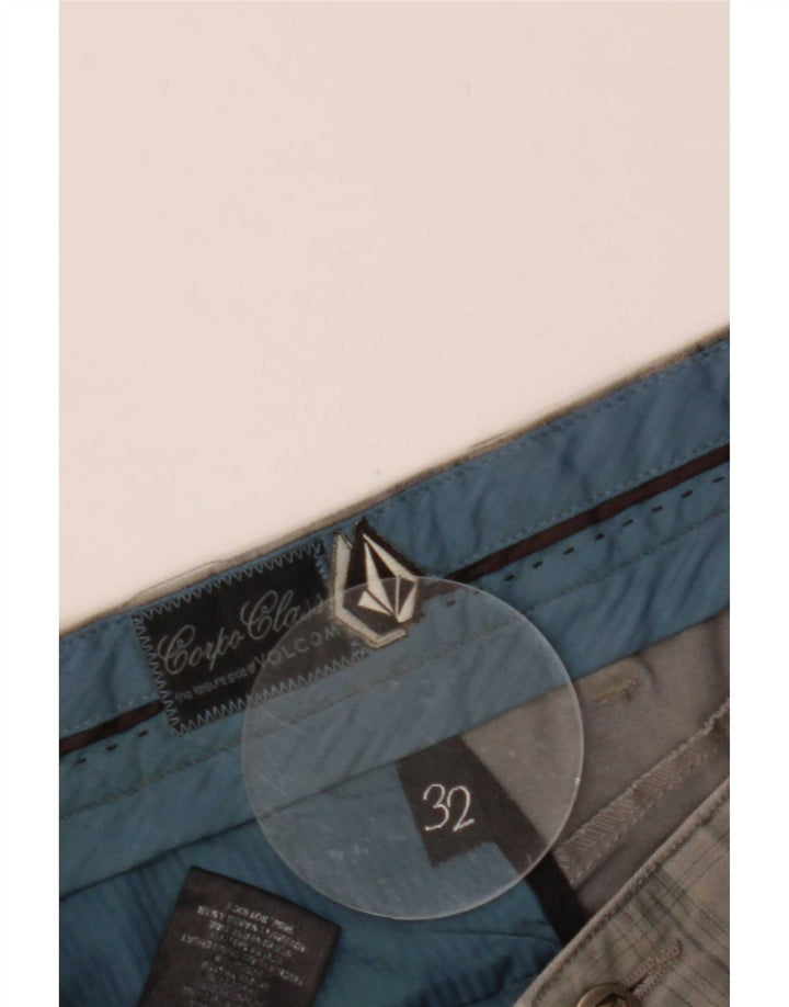 Męskie spodenki Chino Volcom Medium W32 w szarą kratkę