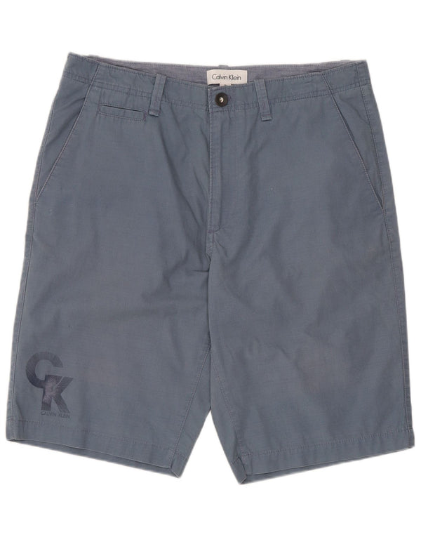 Męskie spodenki chino Calvin Klein Graphic Medium W31, niebieska bawełna