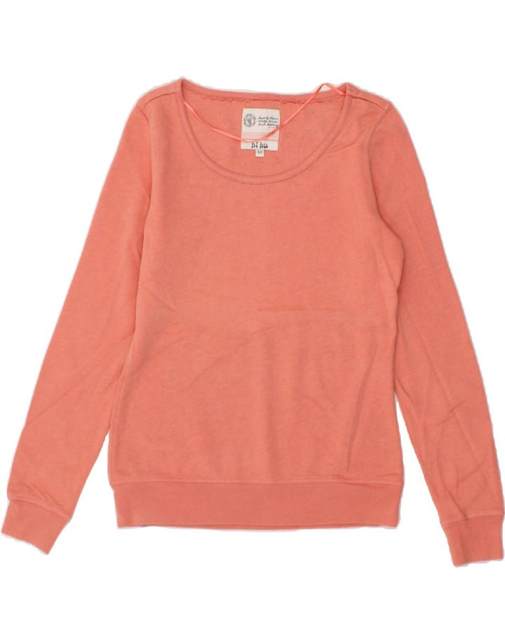 FAT FACE Womens Sweatshirt Jumper UK 10 Small  Orange Cotton Vintage Fat Face and Second-Hand Fat Face from Messina Hembry 