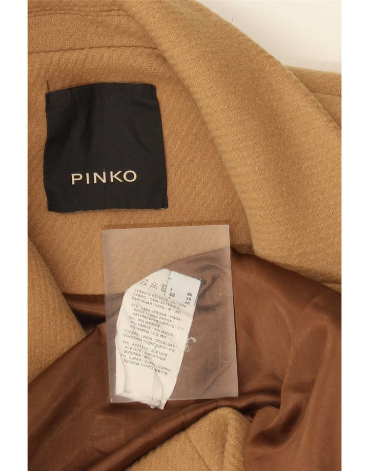 Płaszcz damski Pinko UK 14, duży, beżowy, wełniany