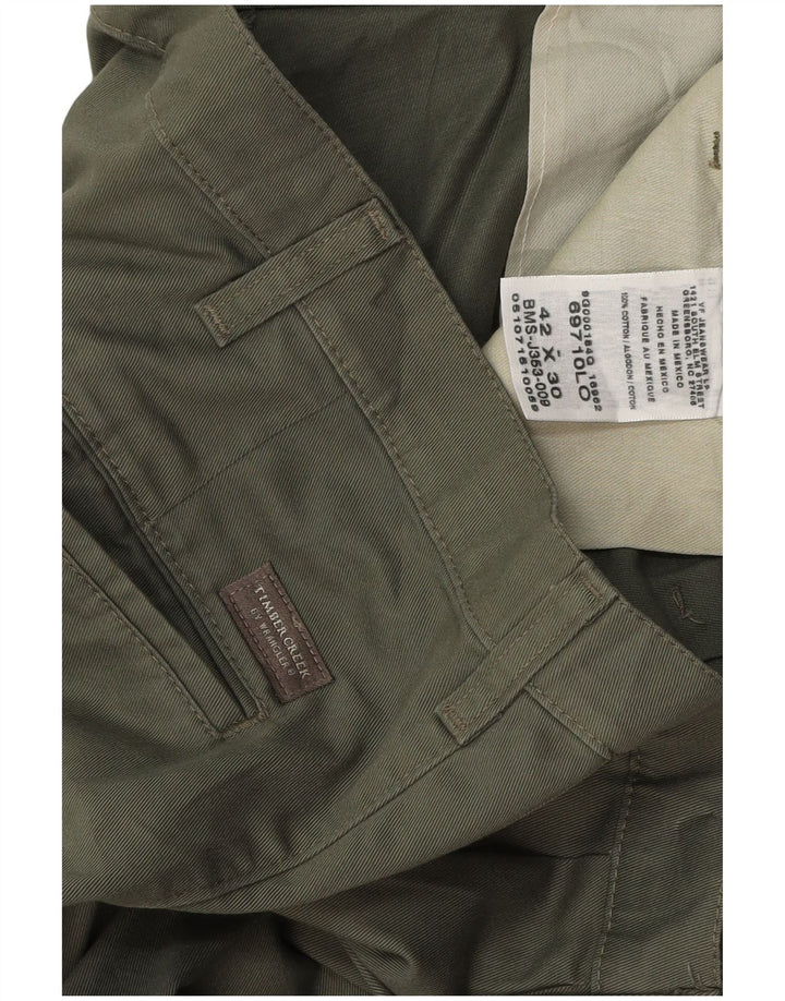 Męskie spodnie chino WRANGLER Timber Creek Pegged W42 L30, bawełna khaki
