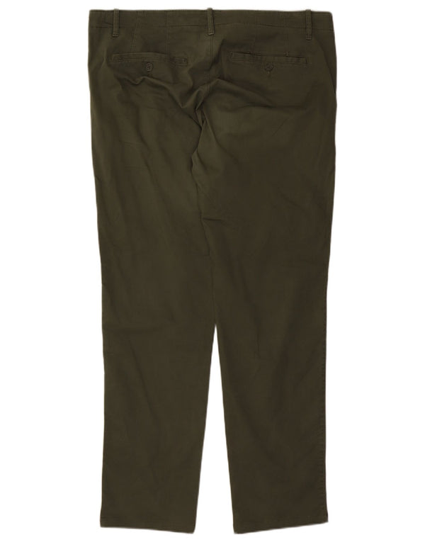 Męskie proste spodnie chino Benetton IT 54 2XL W40 L30 Khaki Cotton