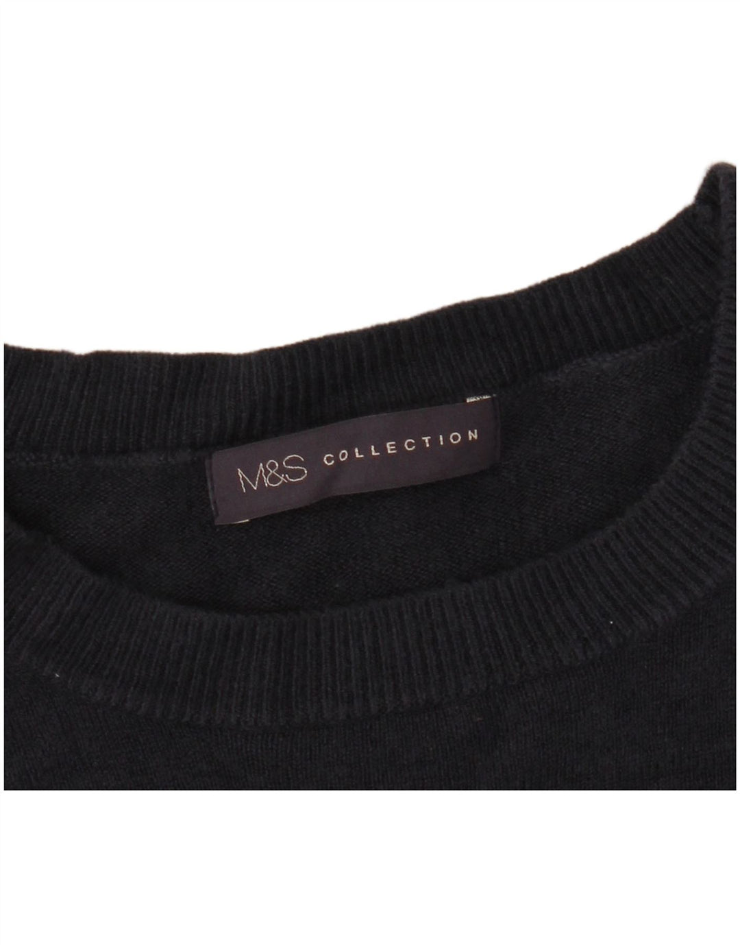 Sweter damski Marks & Spencer z okrągłym dekoltem, UK 14, średni granatowy
