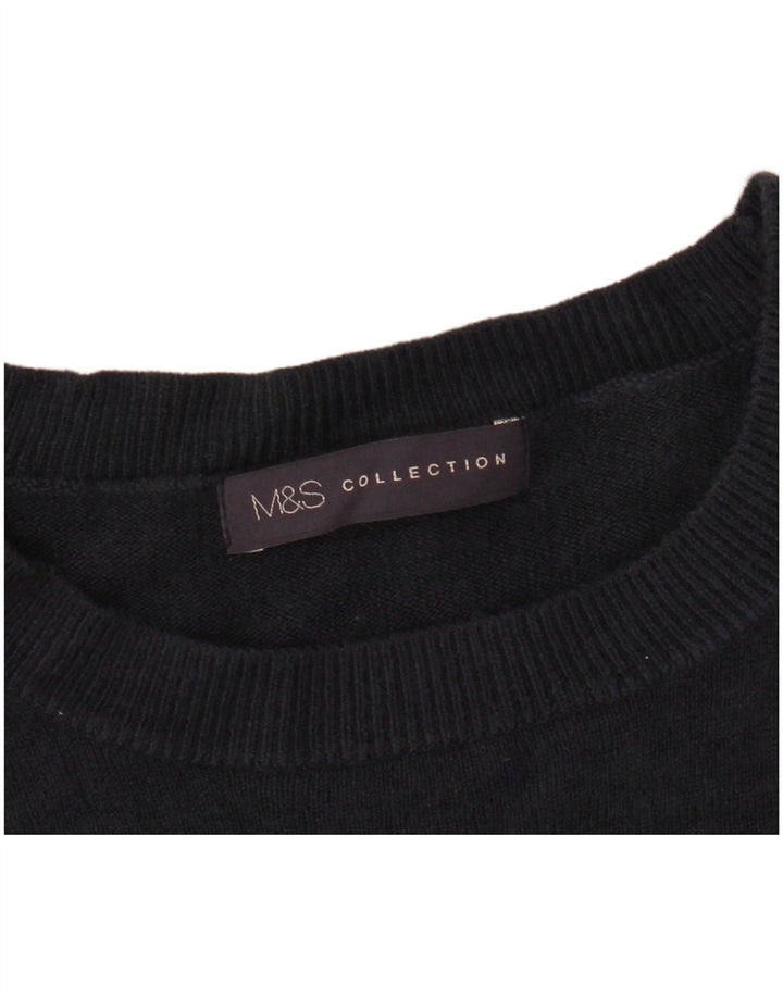 Sweter damski Marks & Spencer z okrągłym dekoltem, UK 14, średni granatowy