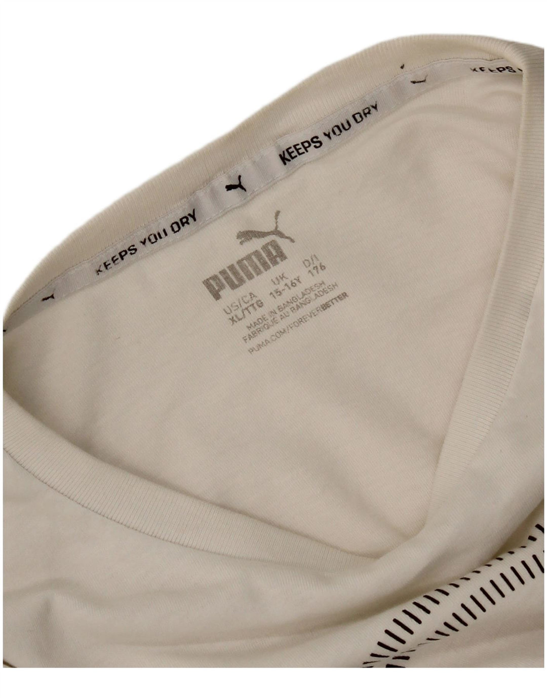 Chłopięcy T-shirt z grafiką Puma, 15-16 lat, biały