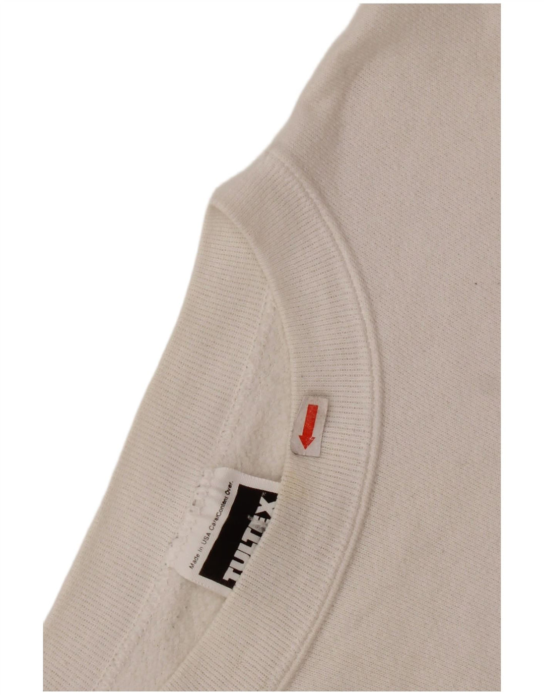 Damska bluza z grafiką TULTEX UK 16, duża, biała bawełna