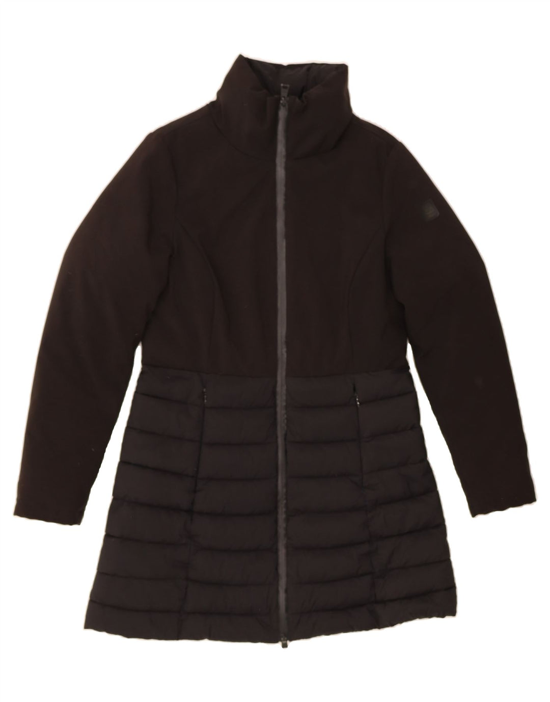 CHAMPION Womens Padded Coat UK 10 Small Black Polyester Vintage Champion and Second-Hand Champion from Messina Hembry 