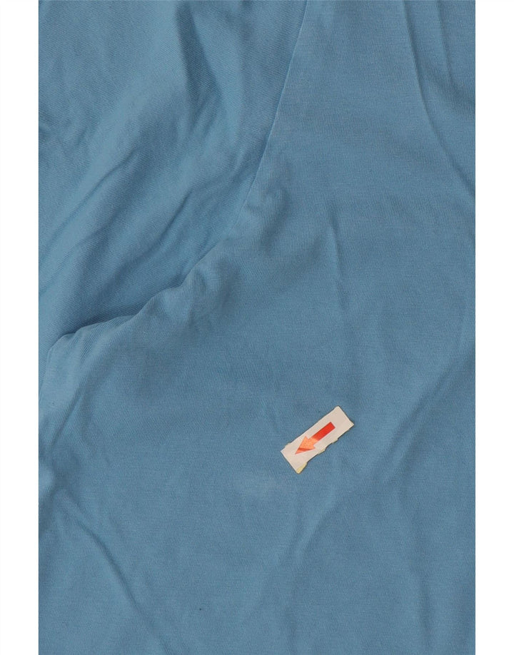 Adidas Męski T-shirt Top Duży Niebieski Bawełniany