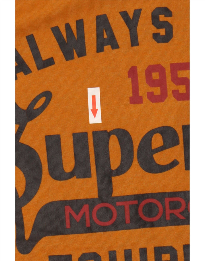 Męski T-shirt Superdry z grafiką, średni pomarańczowy, bawełniany