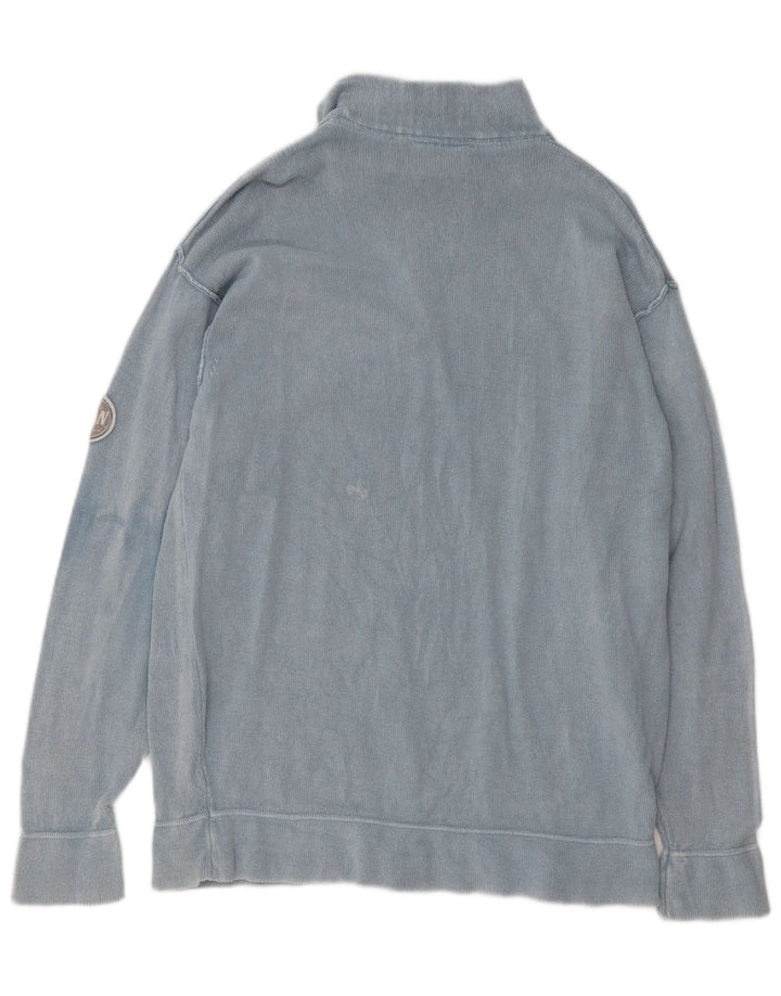 Męski sweter z zamkiem błyskawicznym XL, Murphy & Nye, niebieski, bawełniany