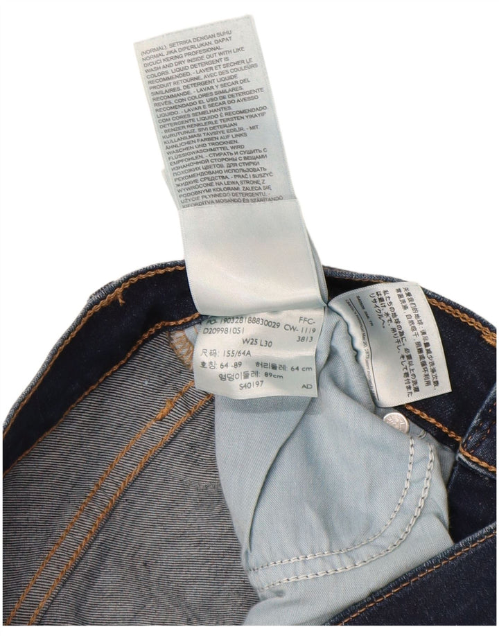 Damskie dżinsy Levi's 724 z wysokim stanem W25 L30 Granatowa bawełna