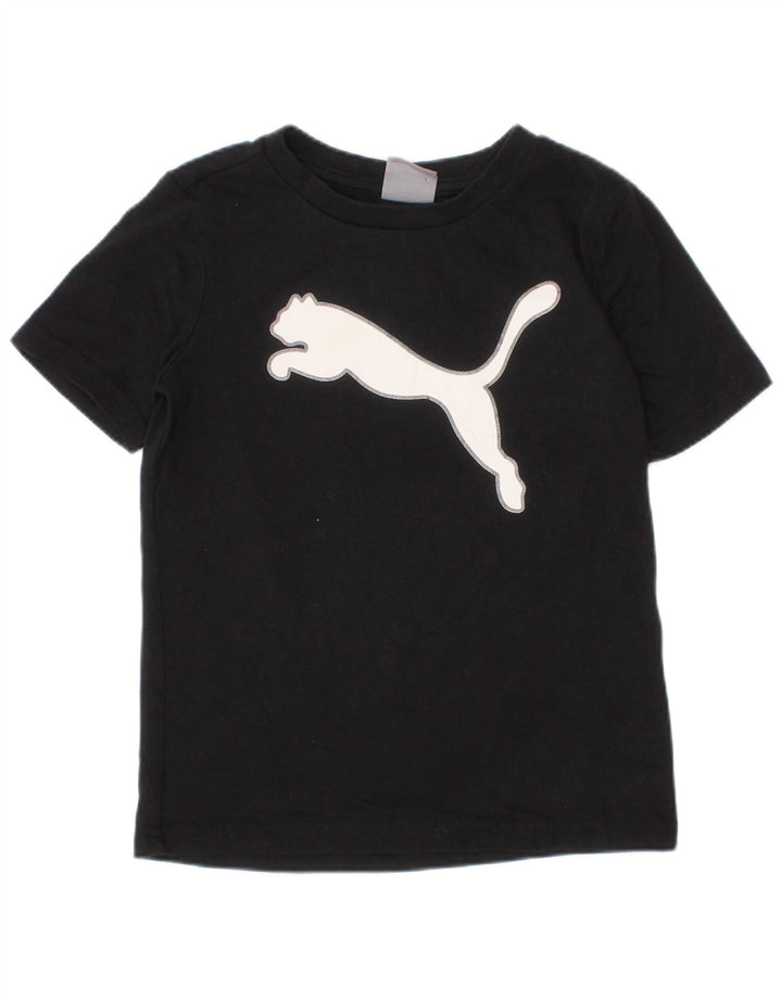 Chłopięca koszulka z grafiką Puma, 3-4 lata, czarna