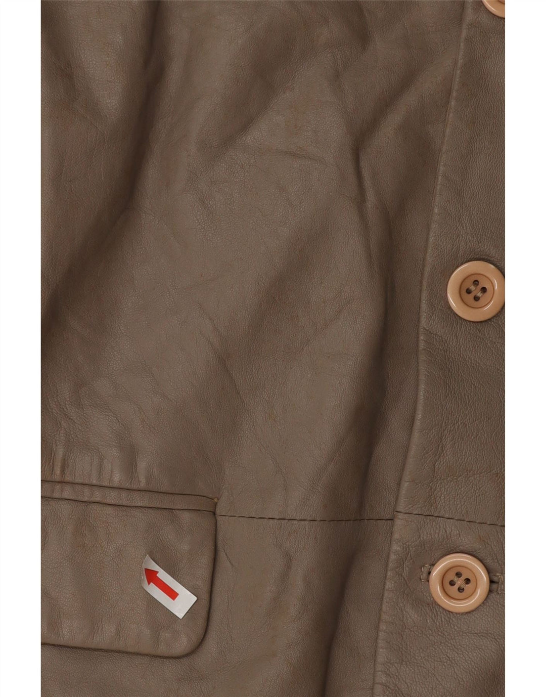 VINTAGE Damska skórzana marynarka zapinana na 3 guziki UK 16, duża, szara skóra