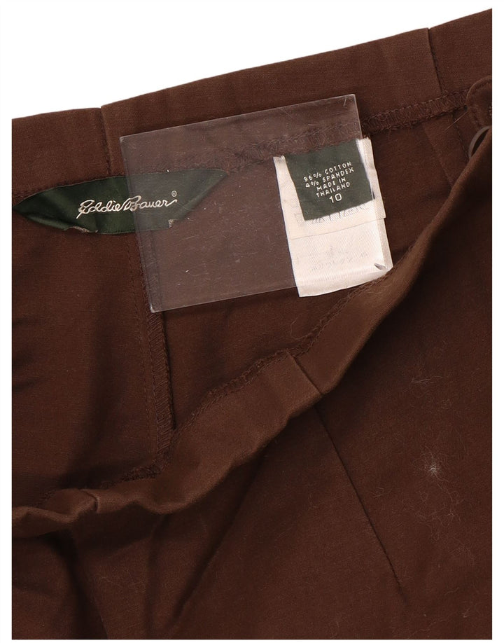 Spodnie damskie EDDIE BAUER Straight Capri US 10 Large W34 L22 Brown