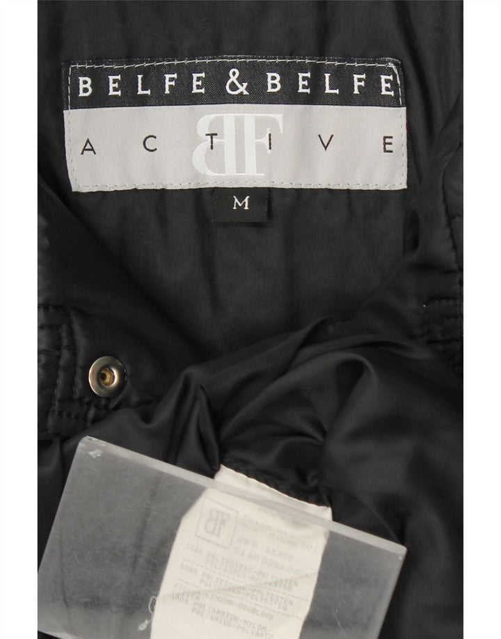 BELFE & BELFE Damska pikowana kurtka UK 14, średni czarny poliester