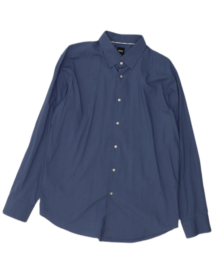Koszula męska HUGO BOSS o regularnym kroju, rozmiar 17 1/2 XL, granatowa