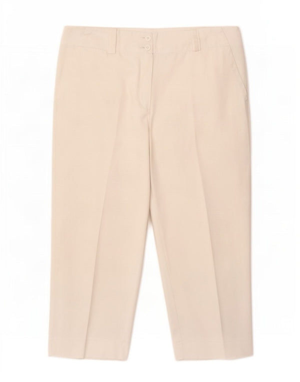 Damskie spodnie Capri Nike Dri Fit UK 14 Medium W32 L22 Biały poliester