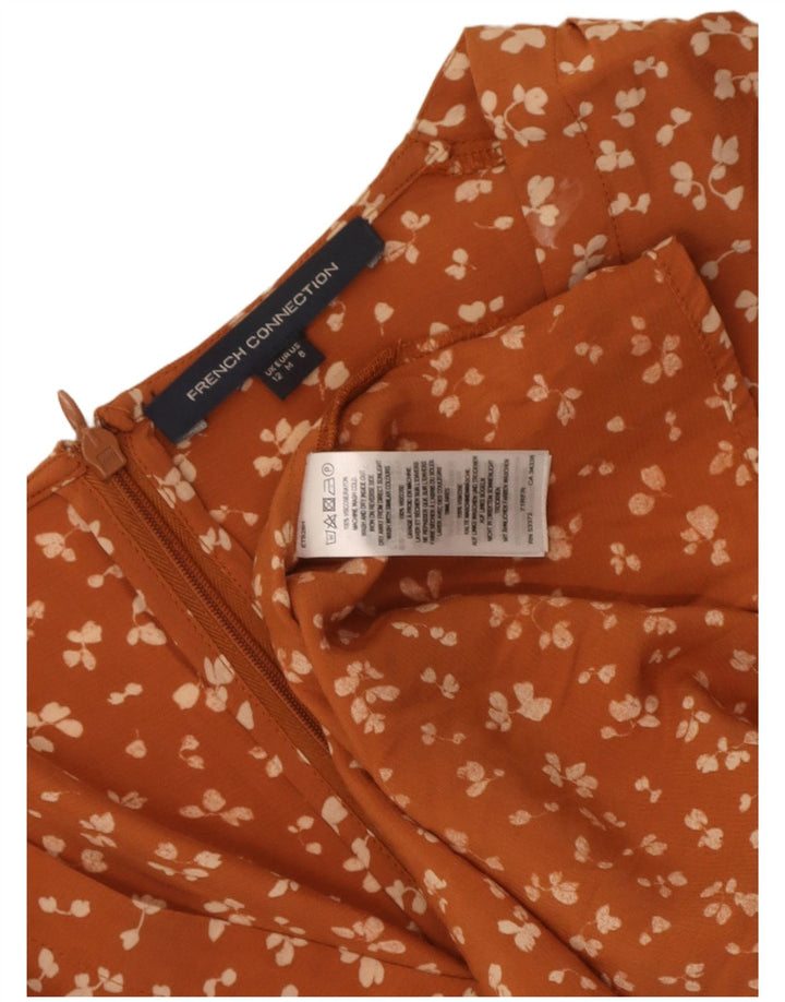 Damska sukienka Sundress French Connection UK 12 Średnia pomarańczowa wiskoza w kwiaty