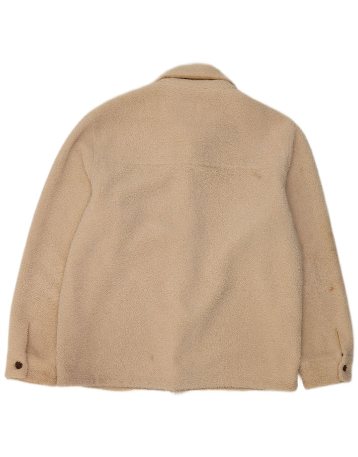 Męska kurtka polarowa Bomber Zara UK 42 XL Beżowy poliester