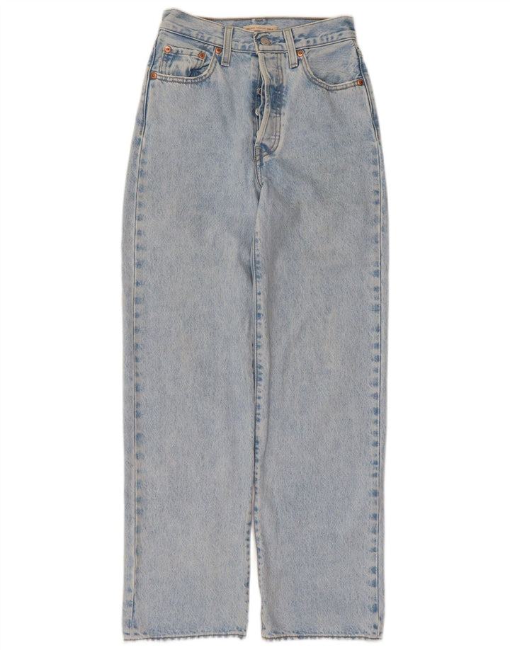 Damskie jeansy Levi's Ribcage Straight W24 L29 Niebieskie bawełniane