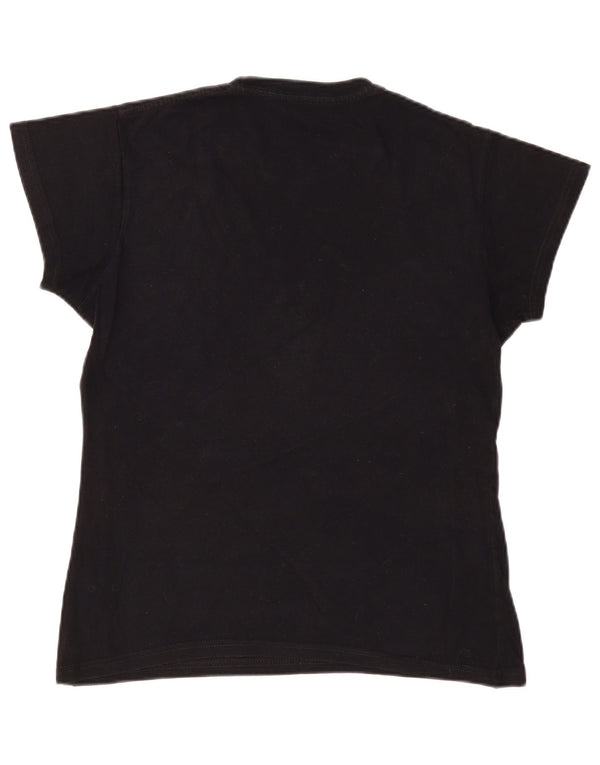 T-shirt damski Hard Rock Cafe London z grafiką Top UK 16, duży, czarny, bawełniany