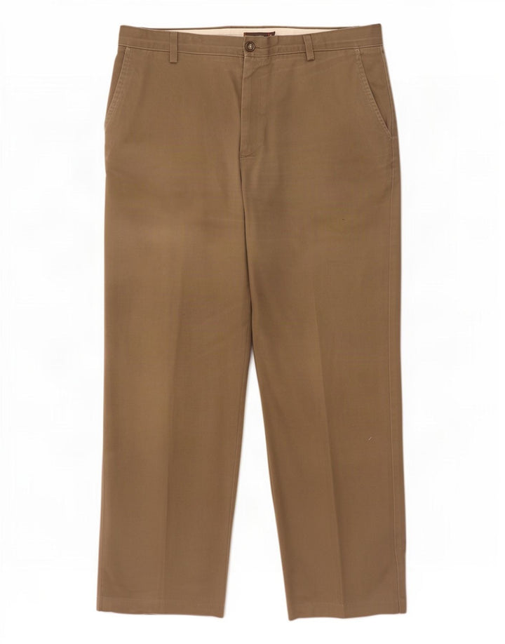 Męskie proste spodnie cargo Dockers W38 L32, bawełna khaki