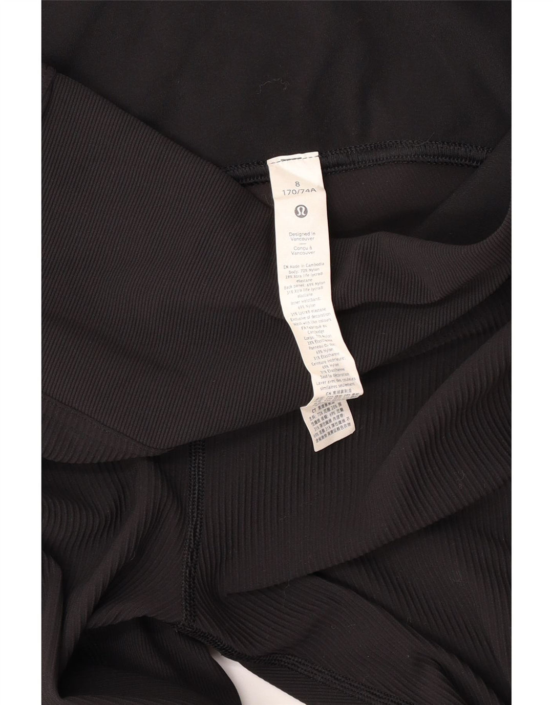 Legginsy damskie LULULEMON US 8, średni czarny nylon