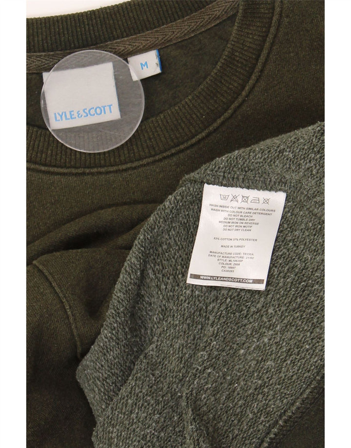 Męska bluza z grafiką Lyle & Scott, średnia, bawełniana khaki