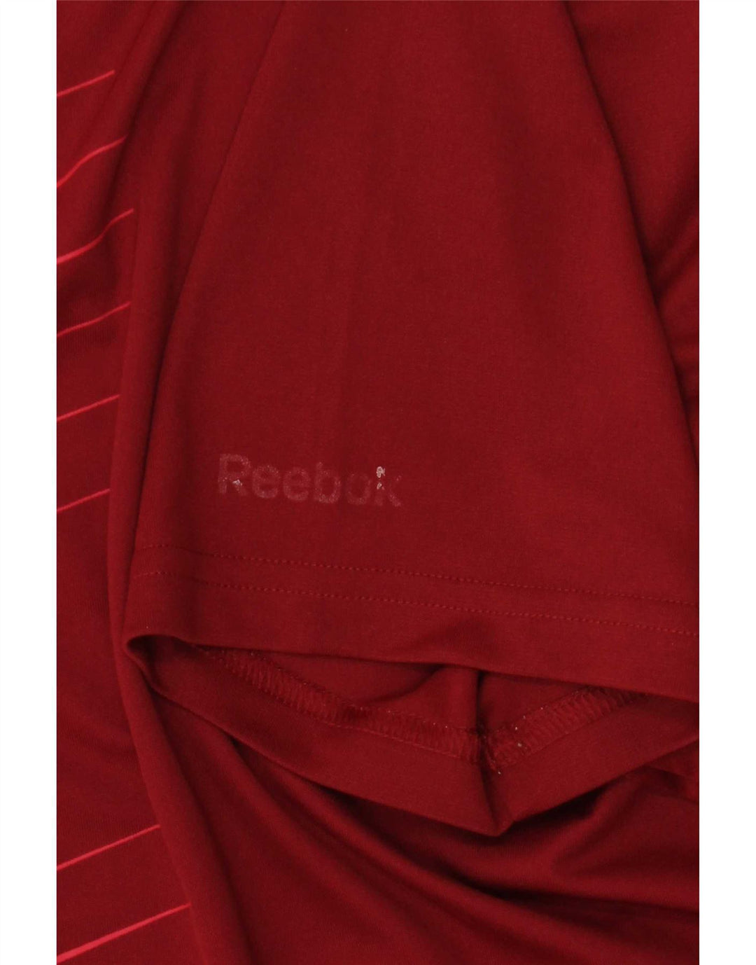 Męski T-shirt z grafiką Reebok, mały, bordowy poliester