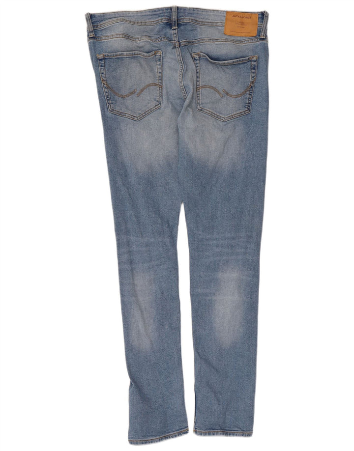 JACK & JONES Męskie Liam Distressed Skinny Jeans W34 L32 Niebieski