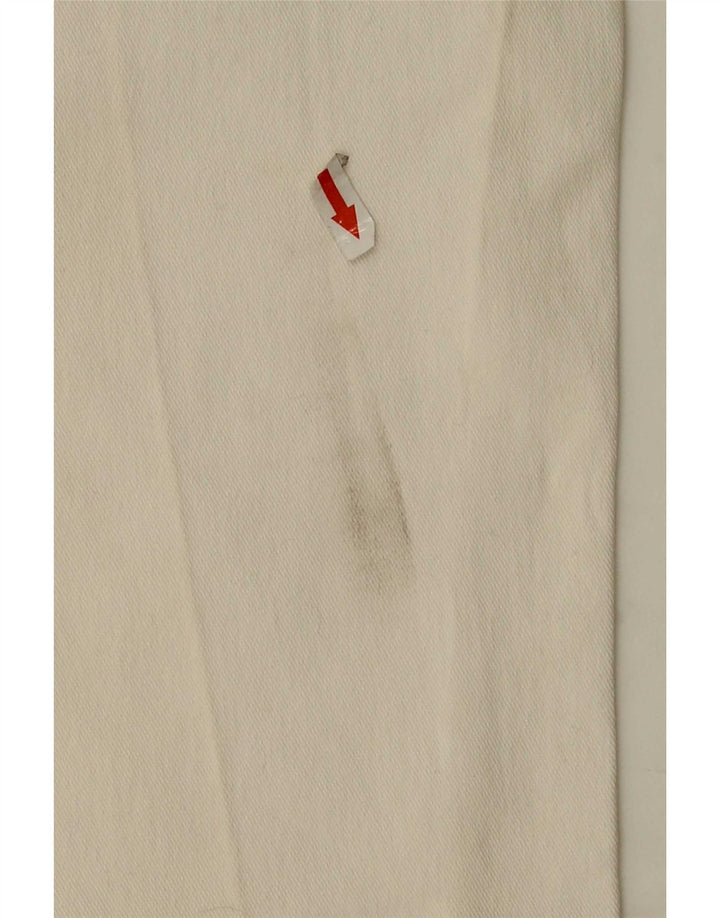 Blumarine Damskie Slim Bootcut Jeansy W30 L35 Biała Bawełna
