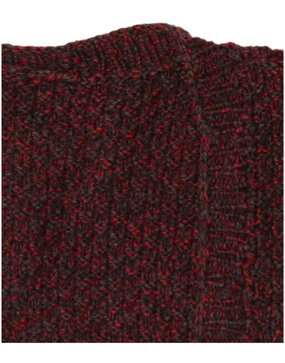 Damski sweter bez rękawów w stylu VINTAGE UK 14, duży, bordowy, nakrapiany