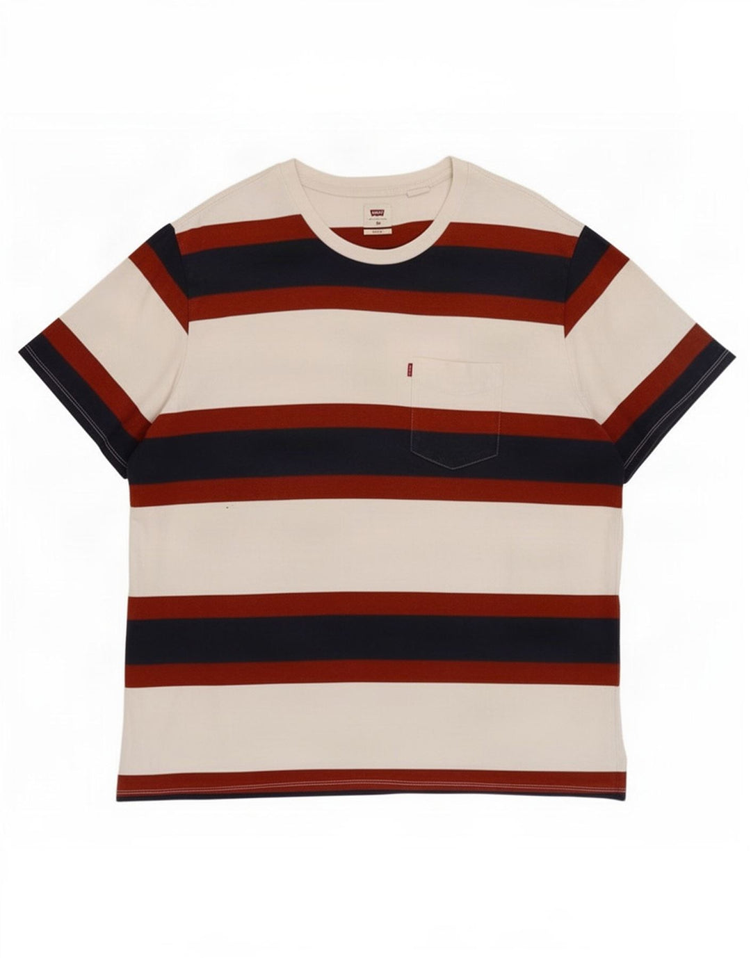Męski T-shirt Levi's o swobodnym kroju, XL, bawełniany w białe paski
