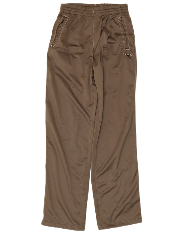 Damskie spodnie dresowe DIADORA UK 14, duże, khaki, poliester