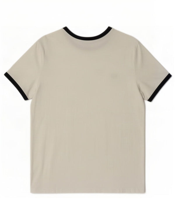 T-shirt męski Fred Perry, top XL, biała, bawełniana w bloki kolorów