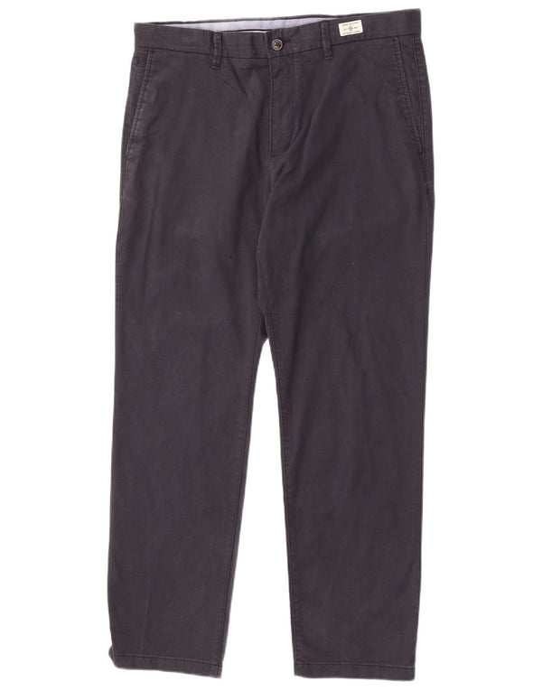 Męskie proste spodnie chino Tommy Hilfiger W34 L30 Granatowa bawełna