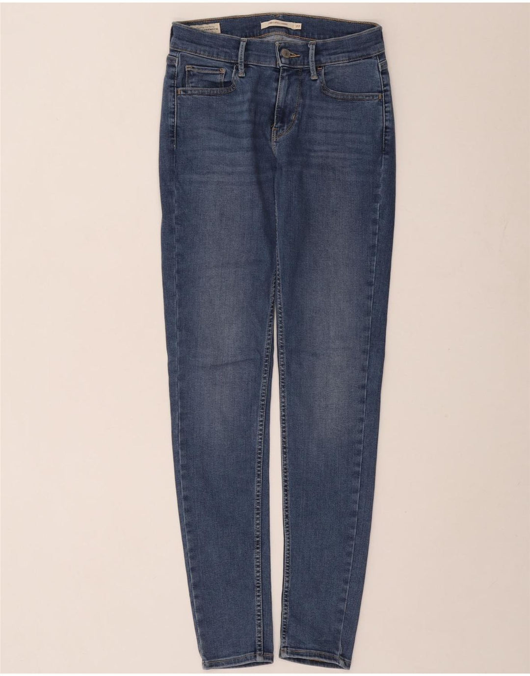 Damskie jeansy LEVI'S 710 Super Skinny W27 L30 Niebieskie bawełniane