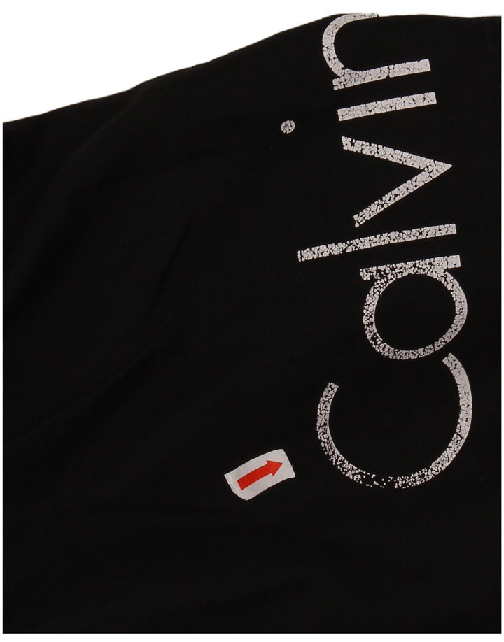 Męskie spodenki kąpielowe CALVIN KLEIN z grafiką, duże, czarne, poliestrowe