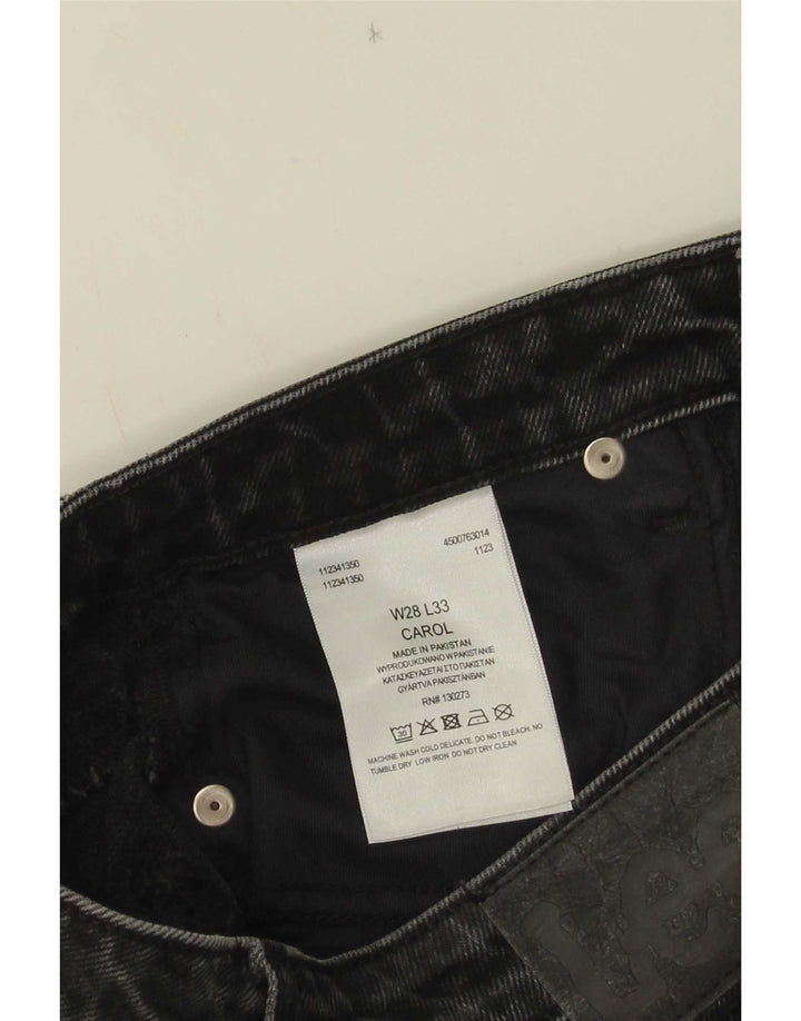 Damskie jeansy Lee Carol Straight W28 L28 Czarne bawełniane