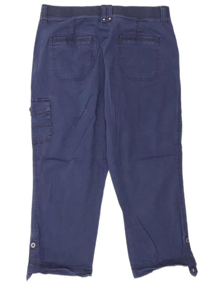 Damskie spodnie cargo Lee ze średnim stanem US 12 Large W32 L22 granatowe