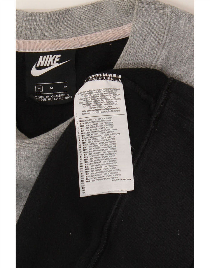 Męska bluza dresowa Nike, średnia czarna, bawełniana z blokami kolorów